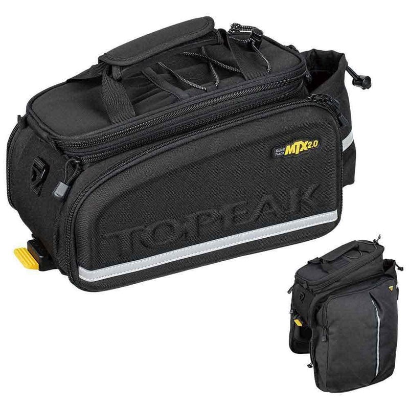 Topeak MTX 20 TrunkBag DXP Water Resistant Cycle Trunk Bag with expandable pannier sides Compatible with all MTX QuickTrack 20 racks Black